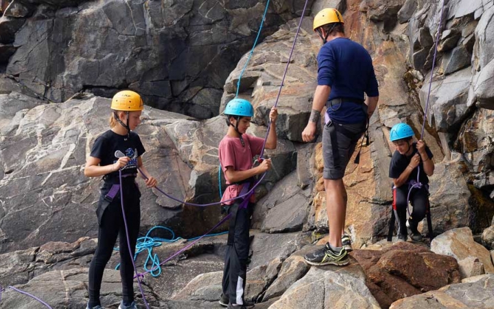 rock climbing expedition with outdoor leadership school